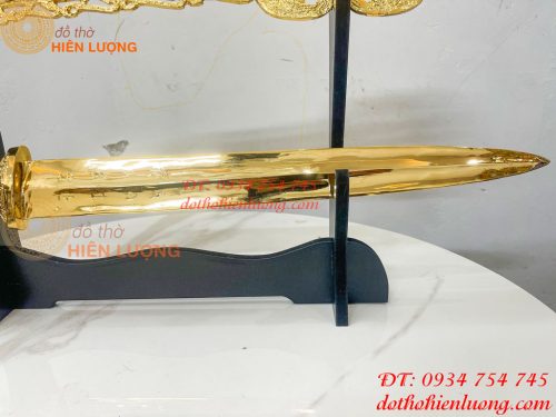Kiếm Bằng Đồng Dài 63cm Mạ Vàng 24K Trừ Ma Diệt Quỷ