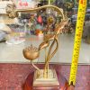 Lư xông trầm hoa sen bằng đồng đúc cao 30cm