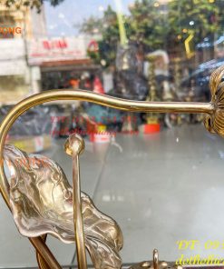 Lư xông trầm hoa sen bằng đồng đúc cao 30cm