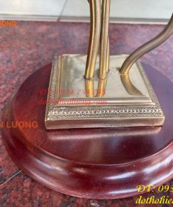Lư xông trầm hoa sen bằng đồng đúc cao 30cm