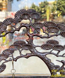 Lư xông trầm treo cây tùng hạc bằng đồng cao 29cm