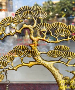 Lư xông trầm treo cây tùng hạc bằng đồng cao 29cm
