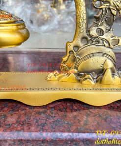 Lư xông trầm treo cây tùng hạc bằng đồng cao 29cm
