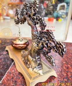Lư Xông Trầm Treo Cây Tùng Cao 20cm Bằng Đồng