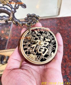 Lư Xông Trầm Treo Cây Tùng Cao 20cm Bằng Đồng