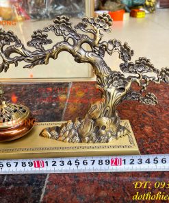 Lư Xông Trầm Treo Cây Tùng Cao 20cm Bằng Đồng
