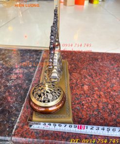 Lư Xông Trầm Treo Cây Tùng Cao 20cm Bằng Đồng