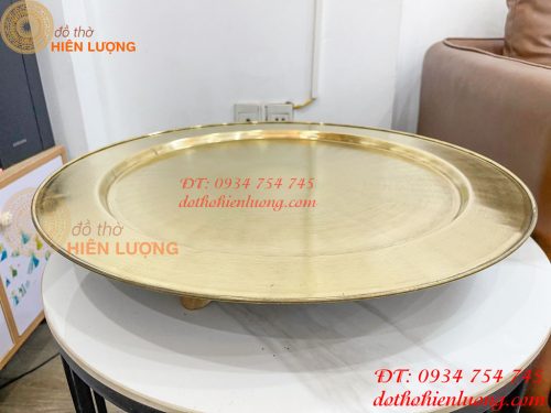 Mâm Đồng Thờ Cúng Loại Trơn Đường Kính 56cm