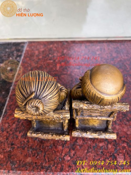 Đôi Tượng Ông Bà Hạnh Phúc Bằng Đồng (DxRxC: 10x7x14cm)