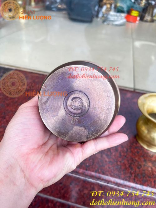 Ống Nhổ Bã Trầu Bằng Đồng Đúc Cao 10cm