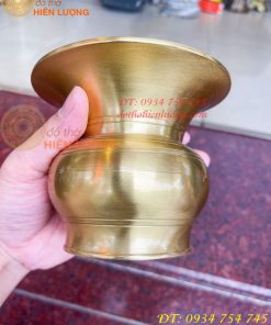 Ống Nhổ Bã Trầu Bằng Đồng Đúc Cao 10cm