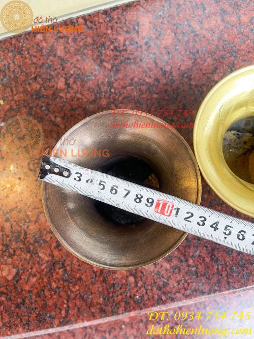 Ống Nhổ Bã Trầu Bằng Đồng Đúc Cao 10cm