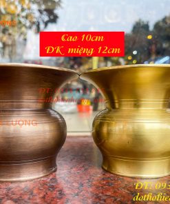 Ống Nhổ Bã Trầu Bằng Đồng Đúc Cao 10cm