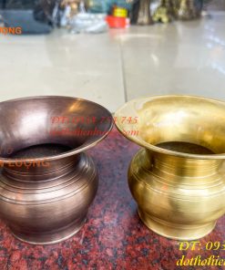 Ống Nhổ Bã Trầu Bằng Đồng Đúc Cao 10cm