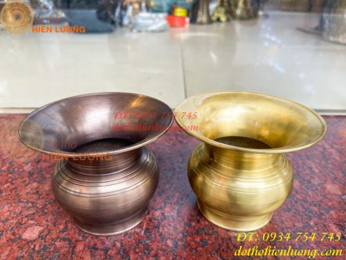 Ống Nhổ Bã Trầu Bằng Đồng Đúc Cao 10cm
