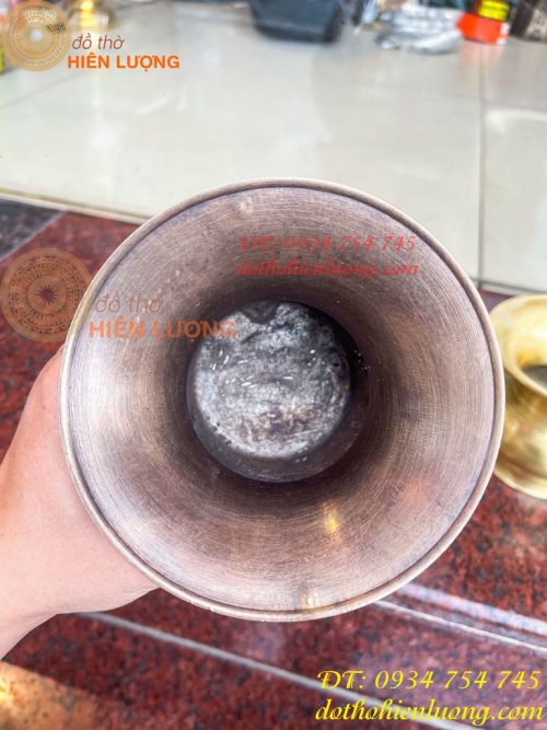 Ống Nhổ Bã Trầu Bằng Đồng Đúc Cao 10cm