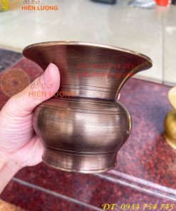 Ống Nhổ Bã Trầu Bằng Đồng Đúc Cao 10cm