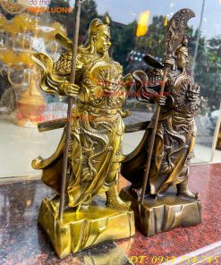 Tượng Quan Công Cao 35cm Bằng Đồng Đứng Trấn Ải Nặng 5kg