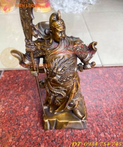 Tượng Quan Công Cao 35cm Bằng Đồng Đứng Trấn Ải Nặng 5kg