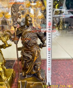 Tượng Quan Công Cao 35cm Bằng Đồng Đứng Trấn Ải Nặng 5kg
