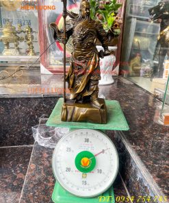Tượng Quan Công Cao 35cm Bằng Đồng Đứng Trấn Ải Nặng 5kg