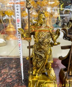 Tượng Quan Công Cao 35cm Bằng Đồng Đứng Trấn Ải Nặng 5kg