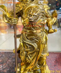 Tượng Quan Công Cao 35cm Bằng Đồng Đứng Trấn Ải Nặng 5kg