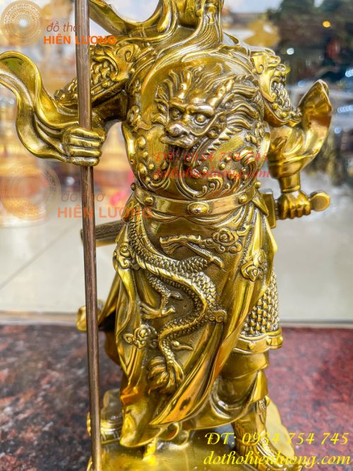 Tượng Quan Công Cao 35cm Bằng Đồng Đứng Trấn Ải Nặng 5kg