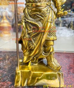 Tượng Quan Công Cao 35cm Bằng Đồng Đứng Trấn Ải Nặng 5kg