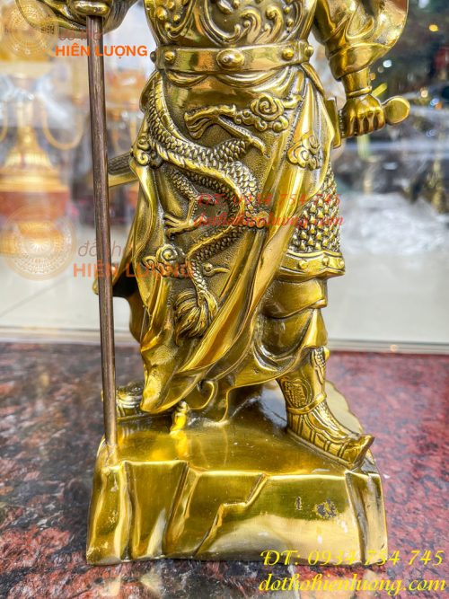 Tượng Quan Công Cao 35cm Bằng Đồng Đứng Trấn Ải Nặng 5kg