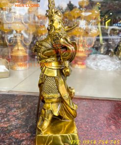 Tượng Quan Công Cao 35cm Bằng Đồng Đứng Trấn Ải Nặng 5kg