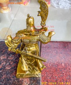 Tượng Quan Công Cao 35cm Bằng Đồng Đứng Trấn Ải Nặng 5kg