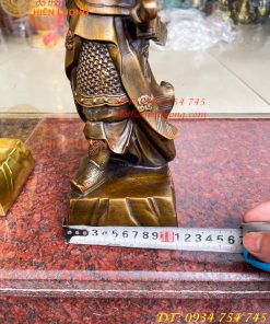 Tượng Quan Công Cao 35cm Bằng Đồng Đứng Trấn Ải Nặng 5kg
