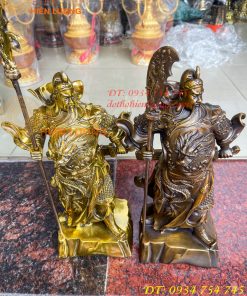 Tượng Quan Công Cao 35cm Bằng Đồng Đứng Trấn Ải Nặng 5kg