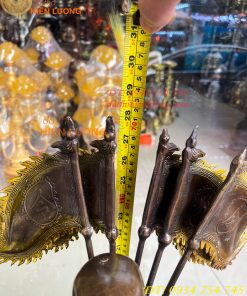 Tượng quan công ngũ cờ bằng đồng hun cao 65cm Cao Cấp