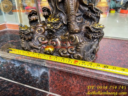 Tượng quan công ngũ cờ bằng đồng hun cao 65cm Cao Cấp