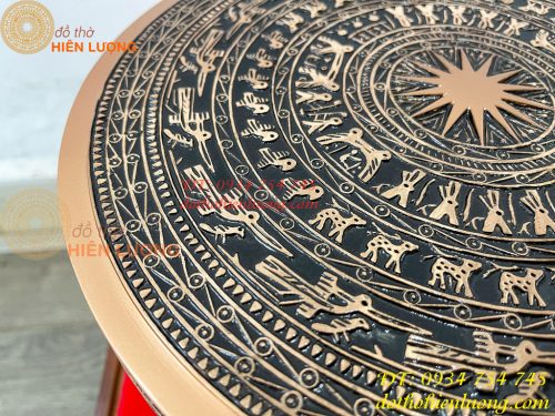 Quả Trống Đồng Đỏ Đúc ĐK 30cm