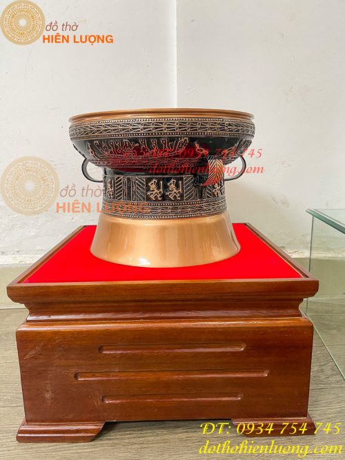 Quả Trống Đồng Đỏ Đúc ĐK 30cm