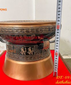 Quả Trống Đồng Đỏ Đúc ĐK 30cm