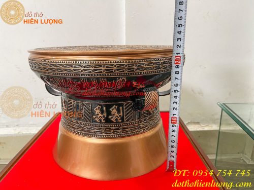Quả Trống Đồng Đỏ Đúc ĐK 30cm