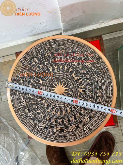 Quả Trống Đồng Đỏ Đúc ĐK 30cm