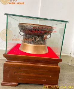 Quả Trống Đồng Đỏ Đúc ĐK 30cm