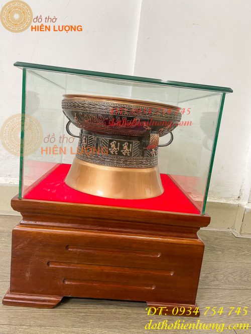 Quả Trống Đồng Đỏ Đúc ĐK 30cm