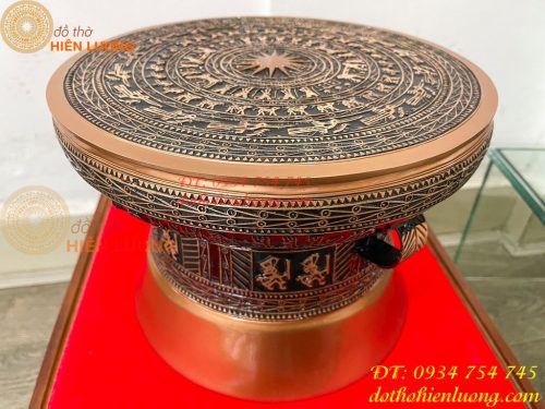 Quả Trống Đồng Đỏ Đúc ĐK 30cm