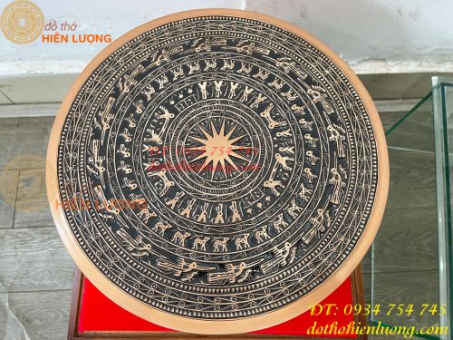 Quả Trống Đồng Đỏ Đúc ĐK 30cm