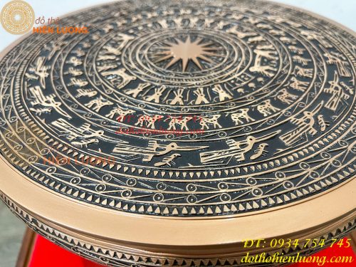 Quả Trống Đồng Đỏ Đúc ĐK 30cm