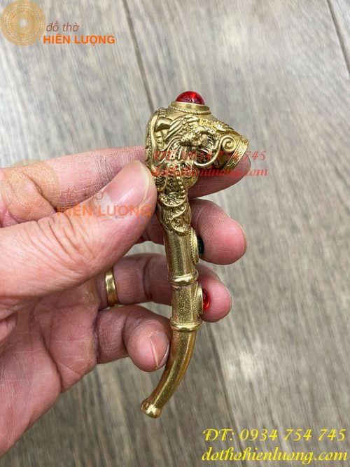 Tẩu Bằng Đồng Lake Bạc Dài 10cm ĐK 1cm