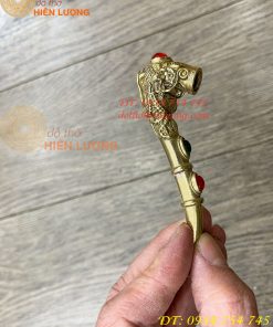 Tẩu Bằng Đồng Lake Bạc Dài 10cm ĐK 1cm