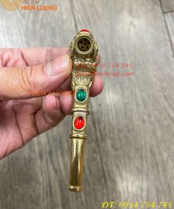 Tẩu Bằng Đồng Lake Bạc Dài 10cm ĐK 1cm