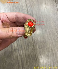 Tẩu Bằng Đồng Lake Bạc Dài 10cm ĐK 1cm